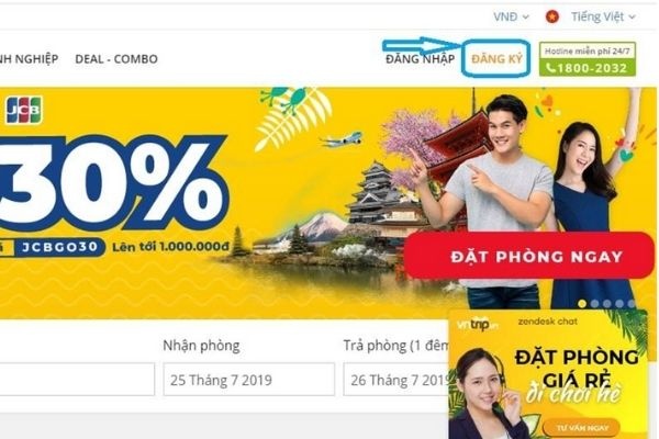 TẠO MỞ TÀI KHOẢN VNTRIP