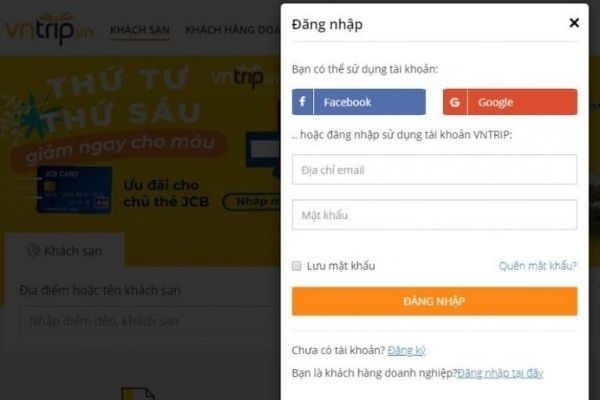TẠO MỞ TÀI KHOẢN VNTRIP