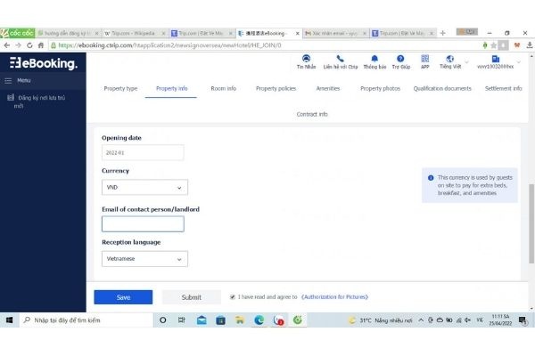 TẠO MỞ TÀI KHOẢN CTRIP