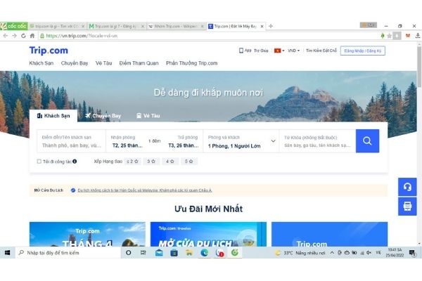 TẠO MỞ TÀI KHOẢN CTRIP