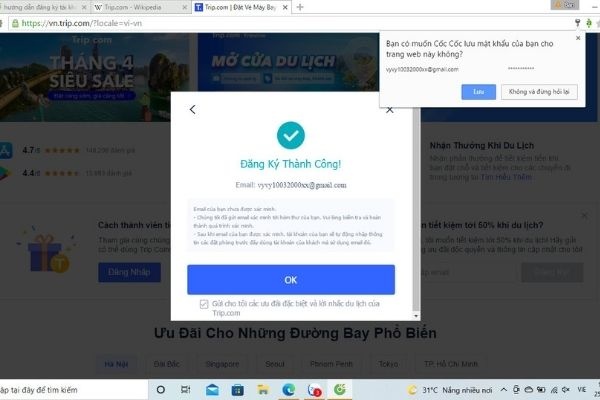 TẠO MỞ TÀI KHOẢN CTRIP
