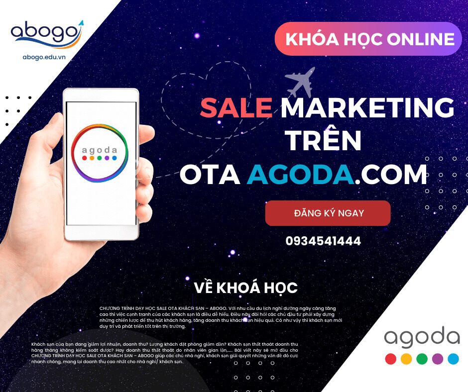 Khoá học Sale Marketing bán phòng khách sạn trên OTA Agoda.com
