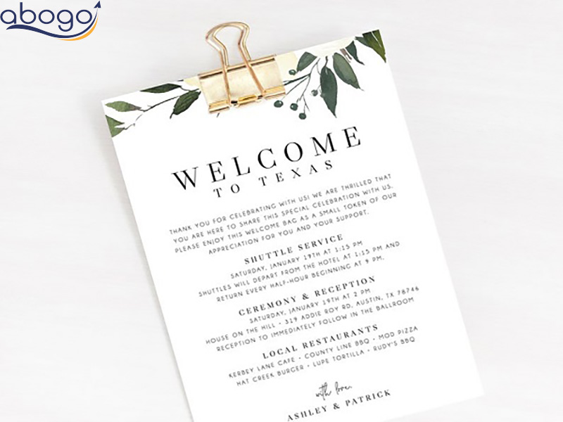 Mẫu thư welcome khách sạn hay nhất