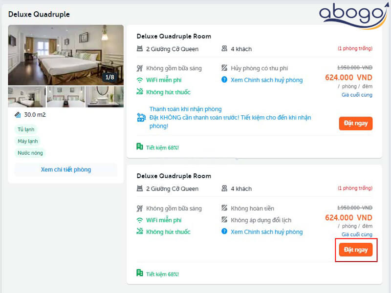 Đặt khách sạn trên Traveloka