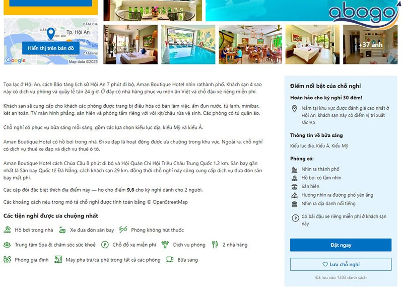 Xem thông tin chi tiết khách sạn