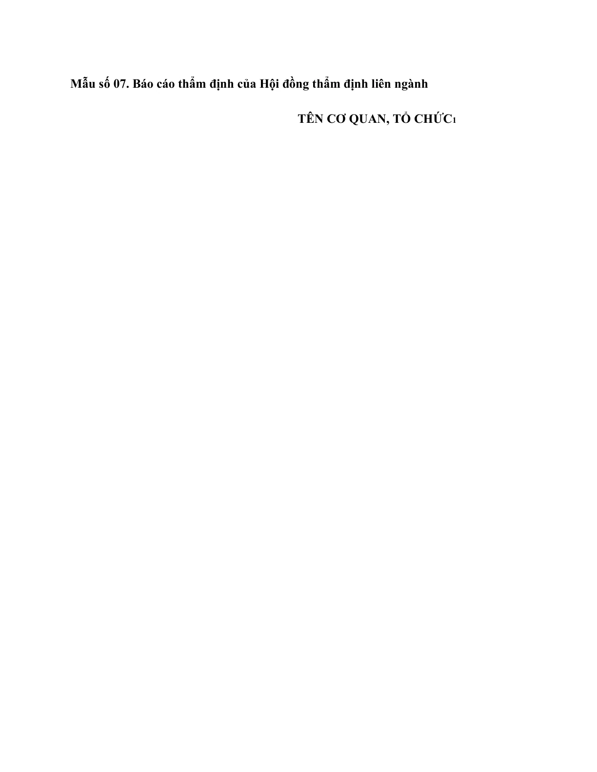 MẪU BÁO CÁO THẨM ĐỊNH CỦA HỘI ĐỒNG THẨM ĐỊNH LIÊN NGÀNH VỀ ĐỀ ÁN CÔNG NHẬN ĐÔ THỊ/BÁO CÁO ĐÁNH GIÁ TRÌNH ĐỘ PHÁT TRIỂN ĐÔ THỊ