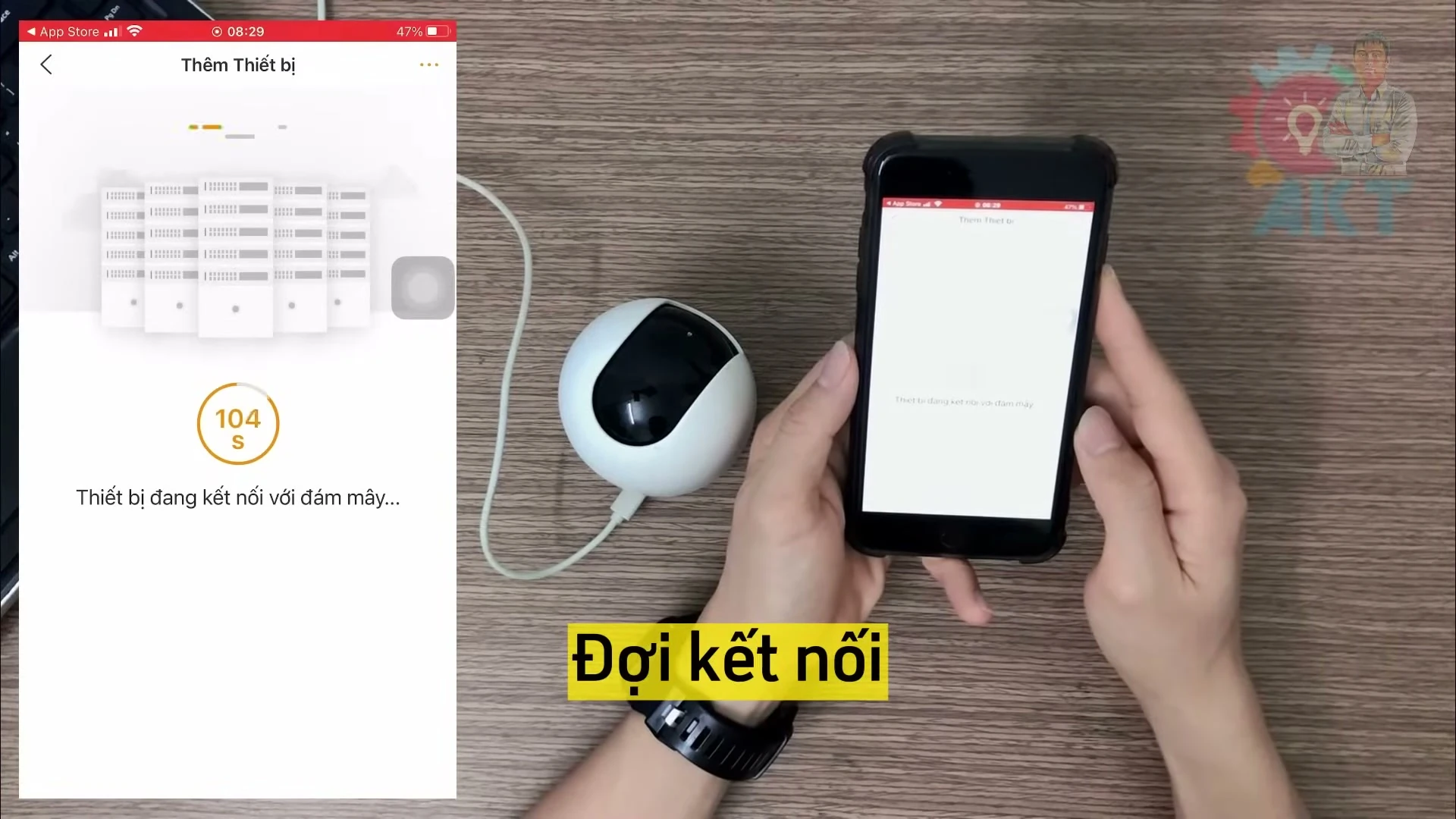 Giao diện ứng dụng Imou Life thông báo thêm thiết bị thành công vào mạng Wifi