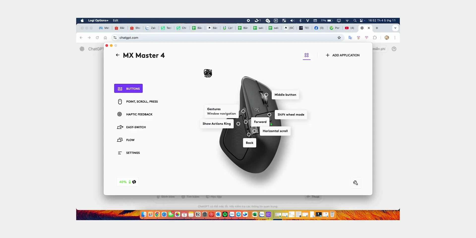 Chất liệu nhựa tái chế và con lăn nhôm trên MX Master 4