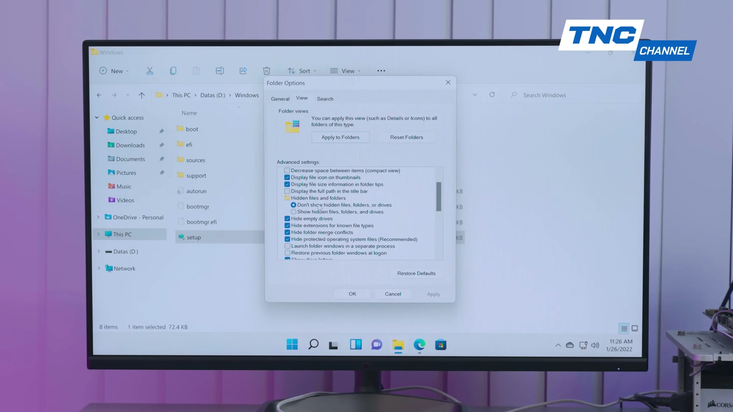 Cấu hình Windows Setup