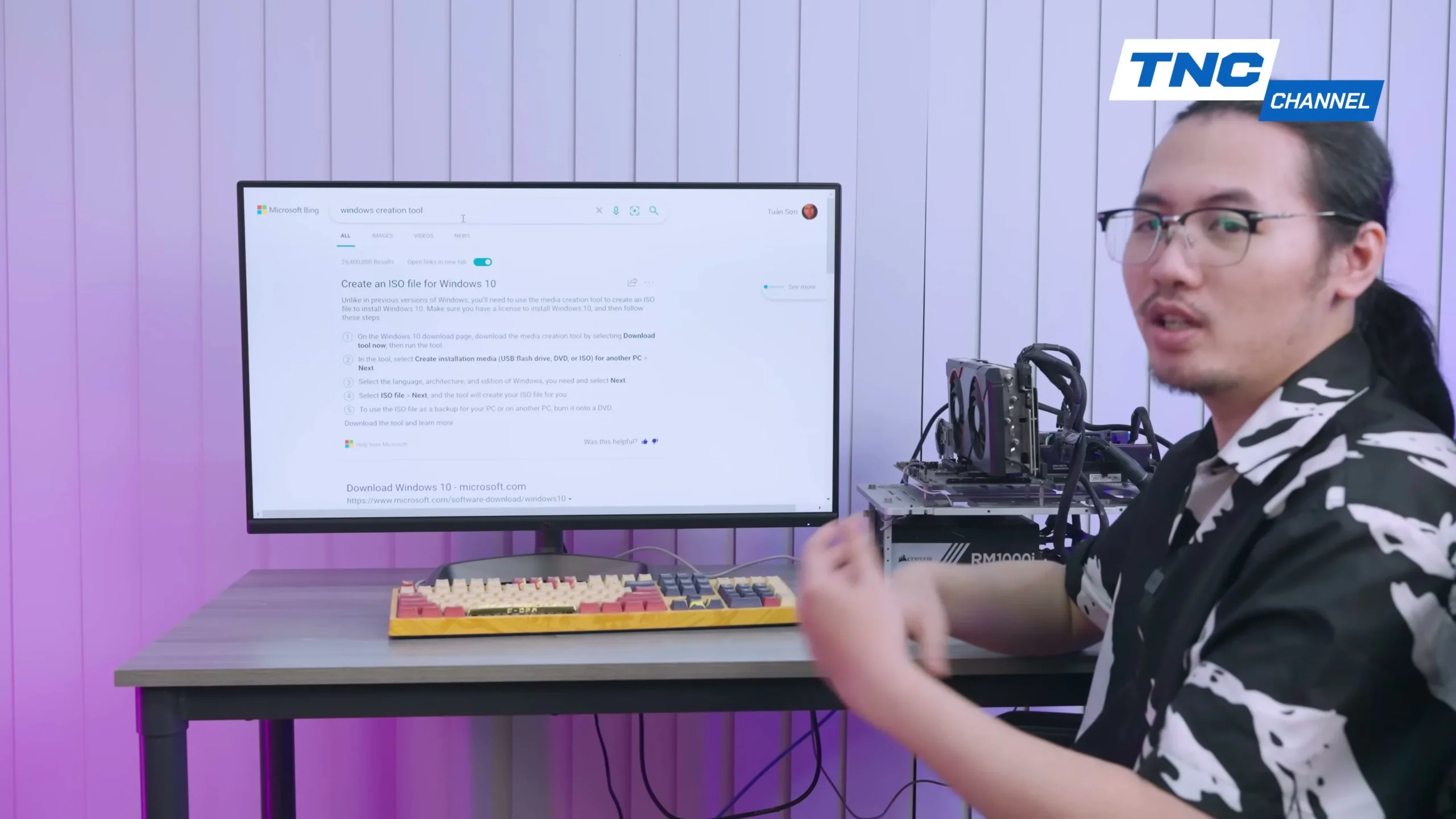 Màn hình trình duyệt tải công cụ Windows Media Creation Tool