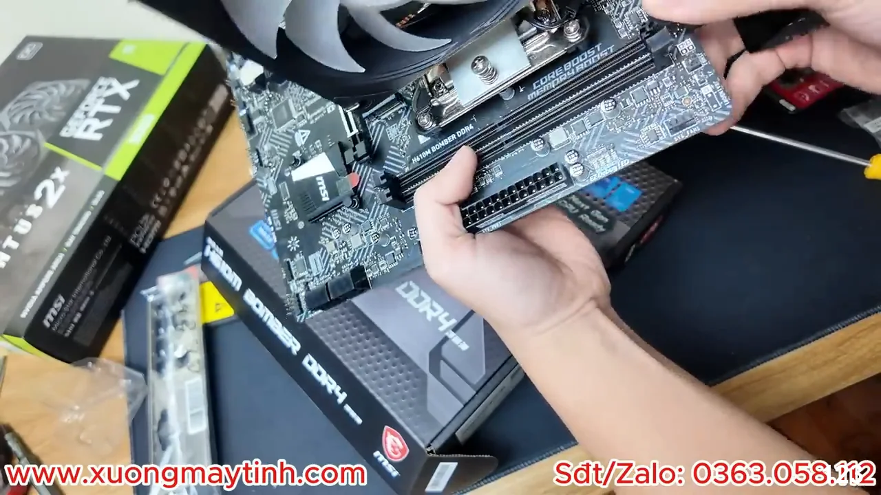 Attaching the CPU cooler Attaching the CPU cooler