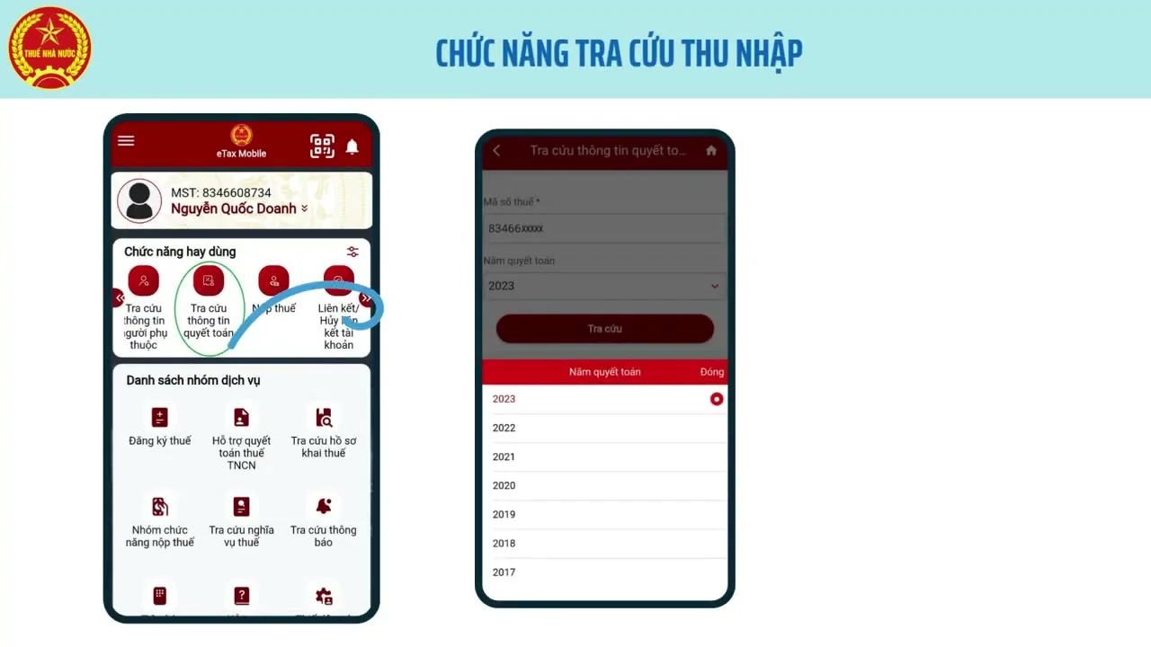 Tra cứu nghĩa vụ thuế