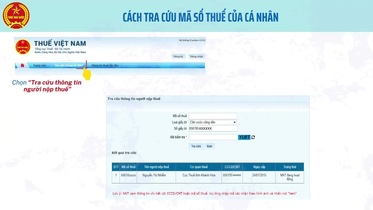 Trải nghiệm tra cứu nghĩa vụ thuế