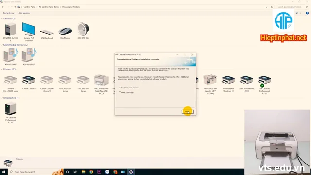 Kết nối dây cáp USB máy in
