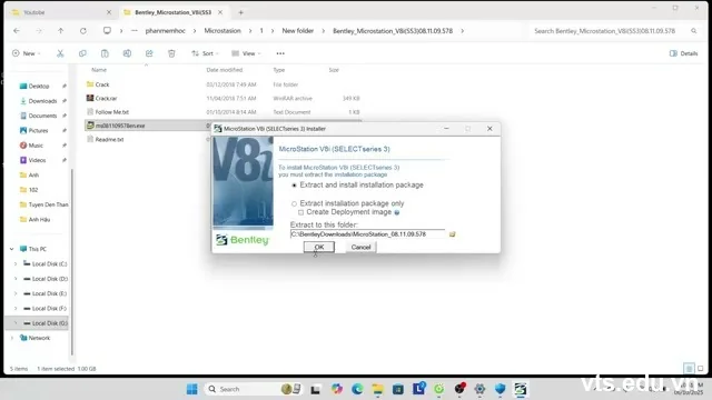 Khởi chạy tệp cài đặt Setup