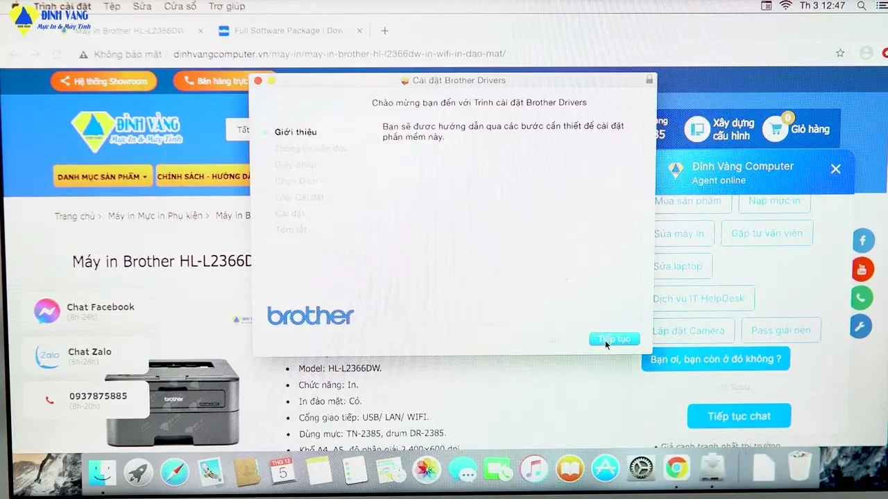 Test tính năng in qua Wi-Fi và AirPrint