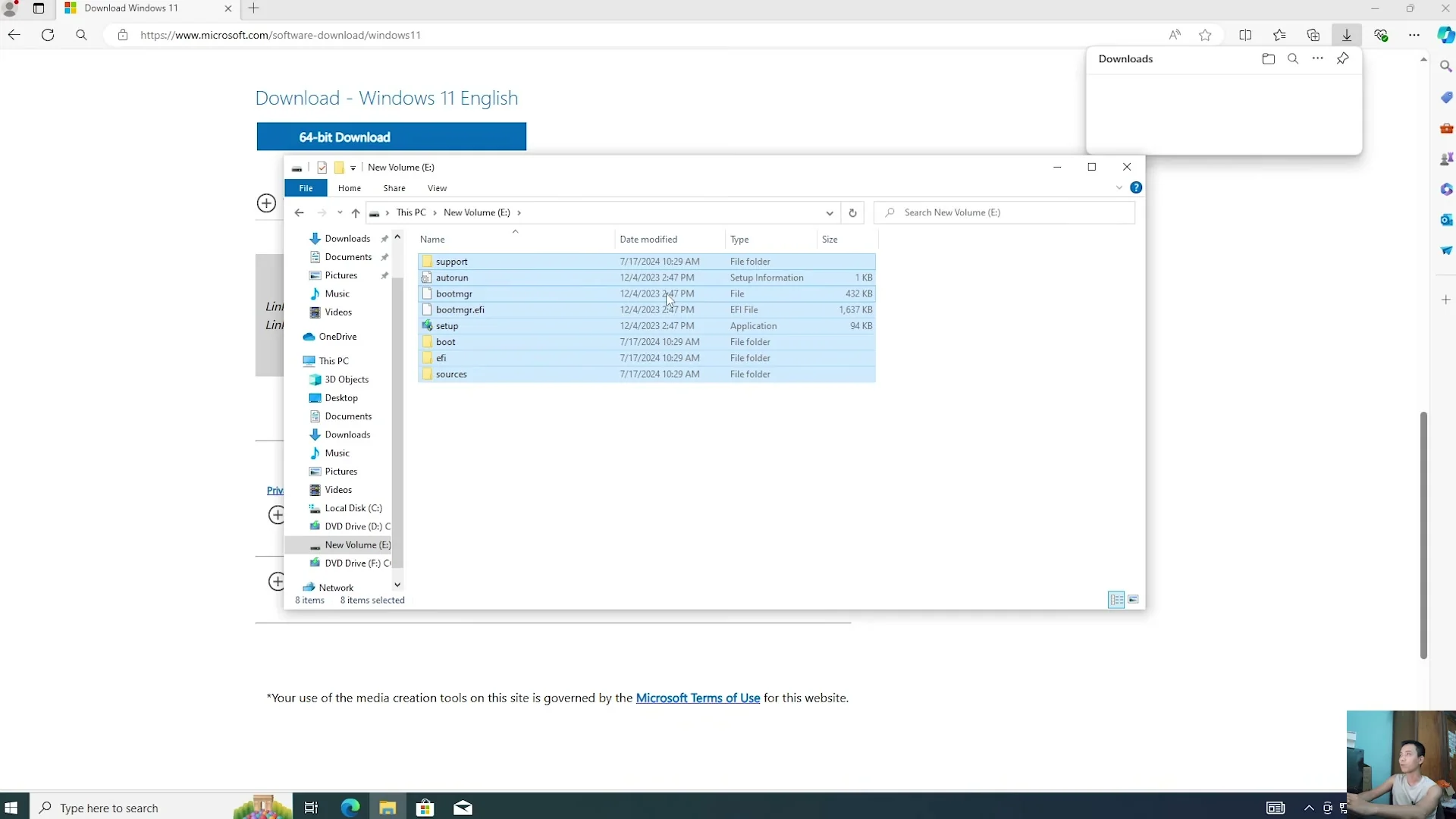 Cửa sổ File Explorer di chuyển bộ cài