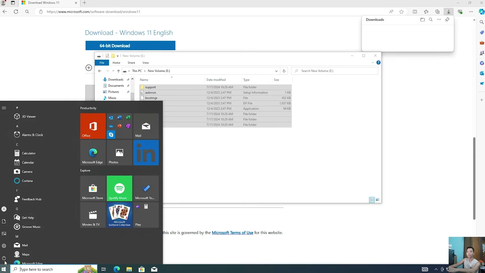 Giao diện Windows Settings và Recovery
