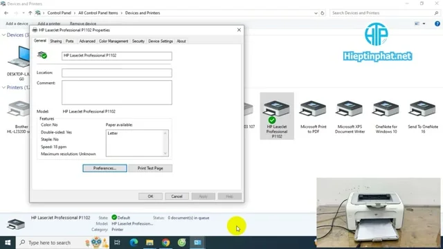 Kết nối USB và in thử