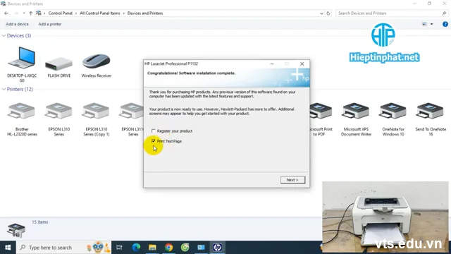 Xác nhận kết nối USB giữa máy in và máy tính Xác nhận kết nối USB giữa máy in và máy tính