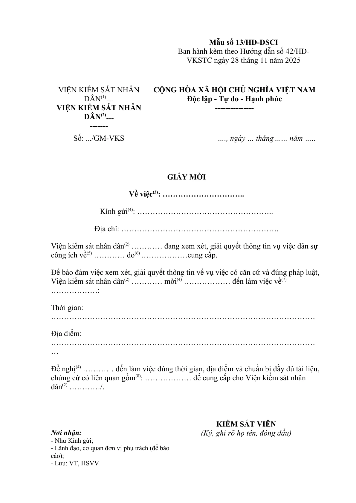 MẪU GIẤY MỜI CÁ NHÂN/TỔ CHỨC/CƠ QUAN ĐẾN LÀM VIỆC