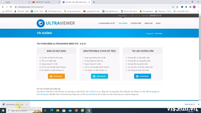Tải file cài đặt về máy tính