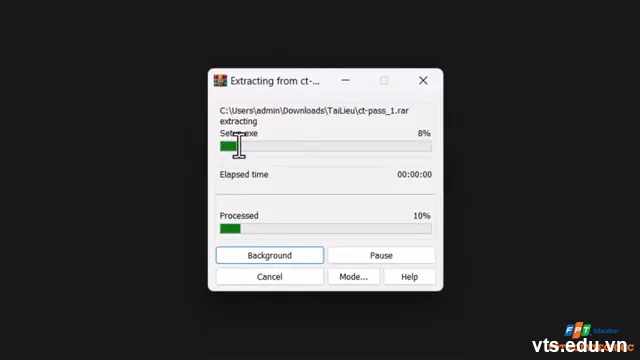 Tải và giải nén file cài đặt